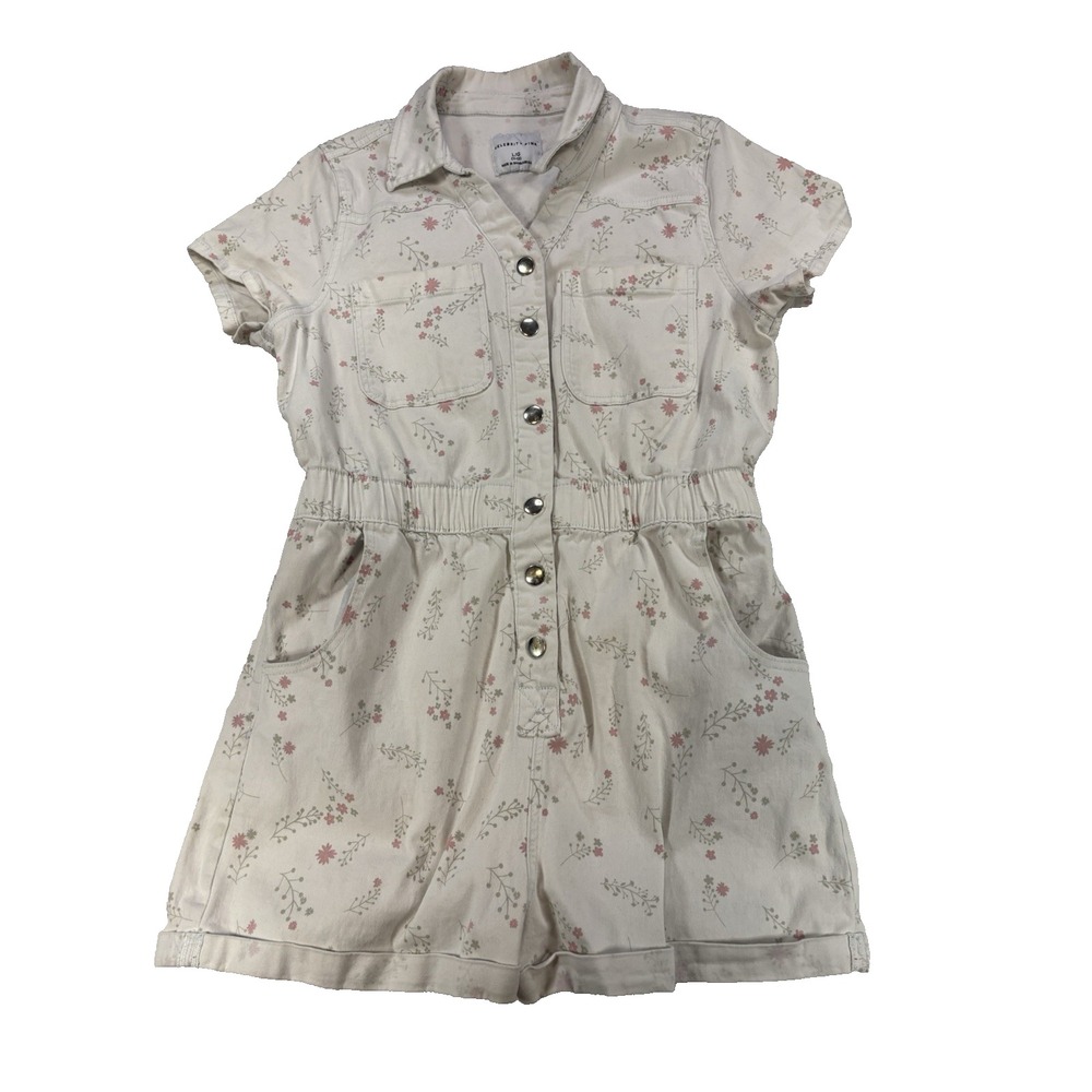 Celebrity Pink Juniors 11/13 Floral Denim Romper Soft Girl Feminine Cottagecore‎